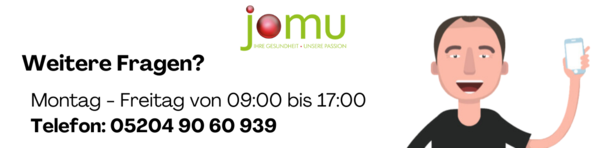 jomu Banner mit Öffnungszeiten und Telefonnummer